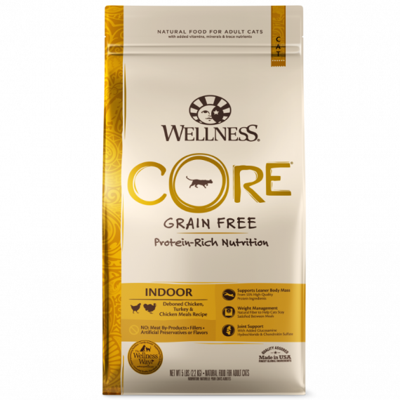Wellness Core 無穀物 室內 (無魚) 配方 貓糧 (黃邊) 5磅