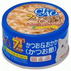 CIAO貓罐頭 85g - 7歲以上高齡貓 鰹魚+木魚片 (M-32)
