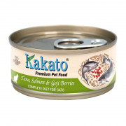 Kakato卡格全營養貓罐頭 - 吞拿魚及三文魚和杞子 70g