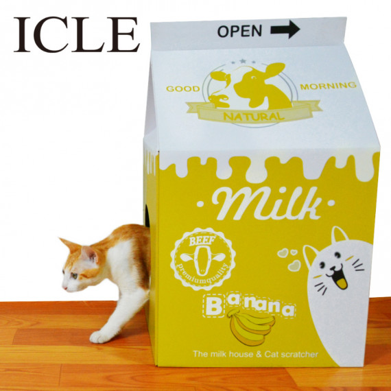 瓦通紙 牛奶盒貓屋
