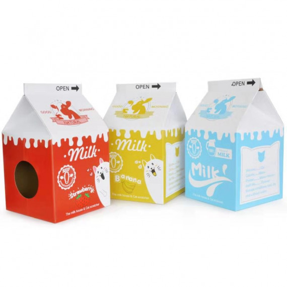 瓦通紙 牛奶盒貓屋