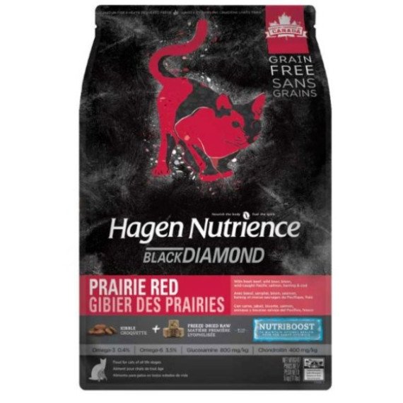 Nutrience Black Diamond 凍乾脫水牛肝 紅肉海魚 (無穀物) 貓糧 1.13kg