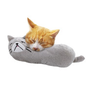 Cattyman 貓貓下巴枕頭 - 灰色得意伸脷貓
