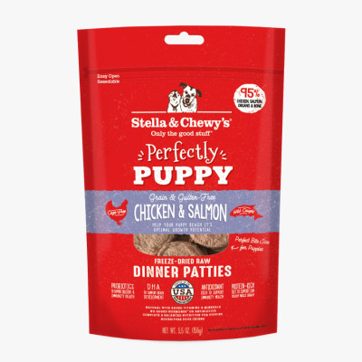Stella & Chewy's Puppy Patties 凍乾生肉狗主糧 (幼犬系列 - 雞肉及三文魚配方) 5.5oz