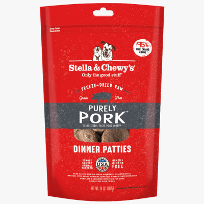 Stella & Chewy's Dinner Patties 凍乾狗糧脫水肉餅 -  豬全部都係豬 (豬肉配方) 14oz