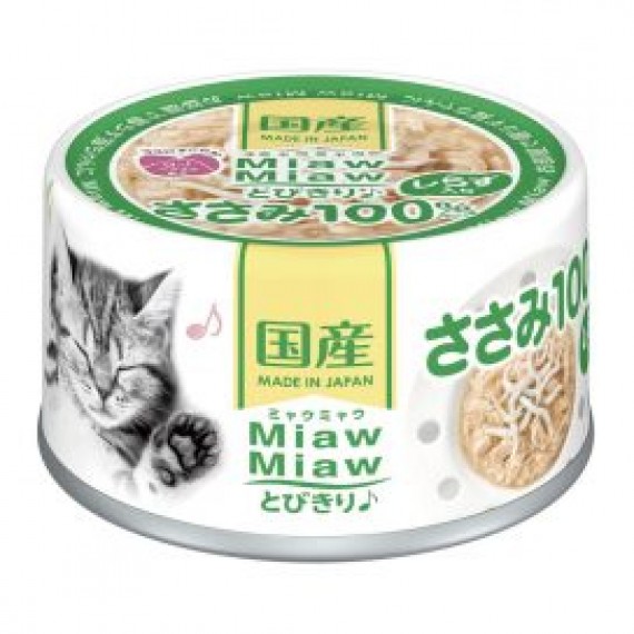 日本Miaw Miaw貓罐頭 - 雞肉+白飯魚 (60g) MT6