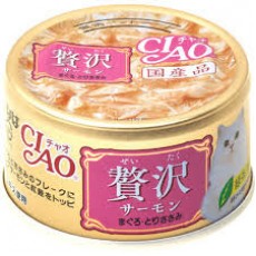 CIAO 奢華系列貓罐 80g ~ 三文魚 吞拿魚+雞肉 (A-143)