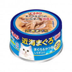 CIAO貓罐頭 80g - 沖繩系列 吞拿魚 鰹魚 白飯魚 入 (A-92)